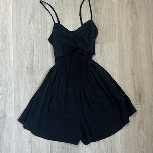 NWT HOLLISTER Black Spaghetti Strap short romper size XXS short